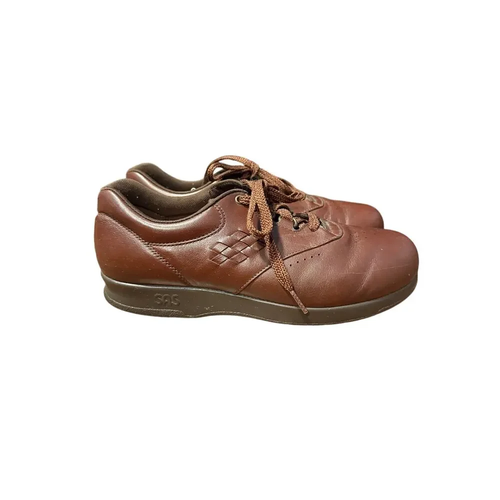 SAS Women's Free Time Teak Brown Walking Shoes - Size 8 (SG48)